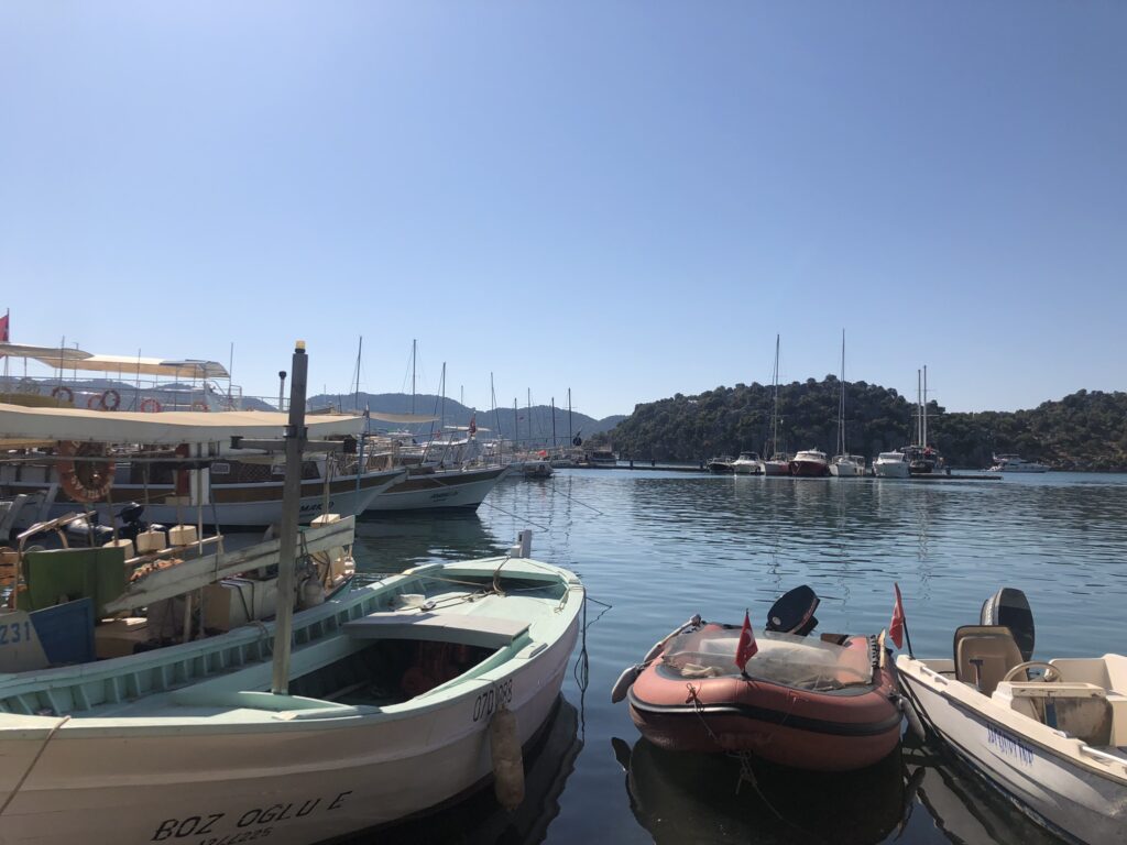 Port de Kas pour le depart du boat trip de kekova about las time